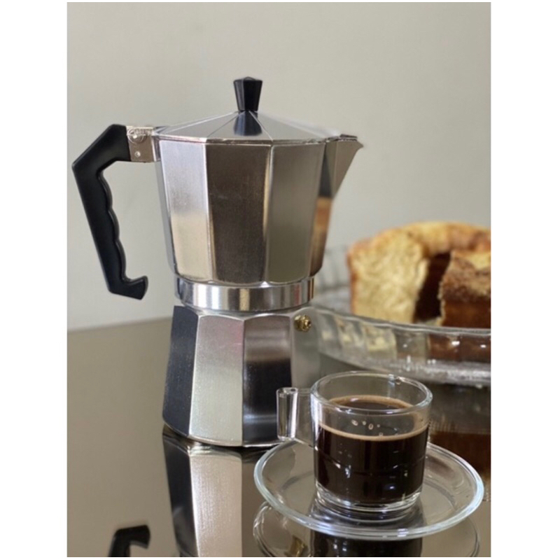 Cafeteira Italiana 450 Ml 9 Xícaras Cafeteira Italiana Faz 9 Xicaras (450ml) Moka Café Expresso em Aluminio - Envio Rápido!