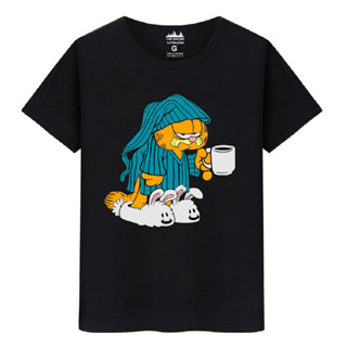 Camiseta Masculina Algodão Premium Garfield Café Pijama