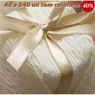 kit 40~240 papel bem casado champagne + celofane em Oferta na Shopee