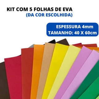 5 Folhas Placas EVA Tamanho 40x60cm Espessura 4mm em Oferta na Shopee