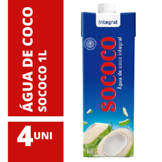 Água De Coco Sococo 1L - 4 Unidades