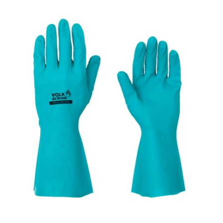 Luva Nitrilica Verde Sem Forro CA 16314 VOLK