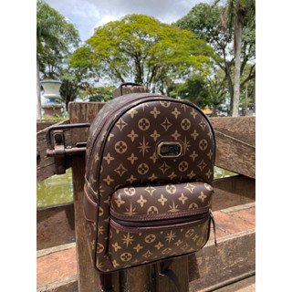 Mochila Marrom Luxuosa Reforçada Em Couro Cheirosa Luisa Victoria LV A MAIS VENDIDA SUPER PROMOÇÃO