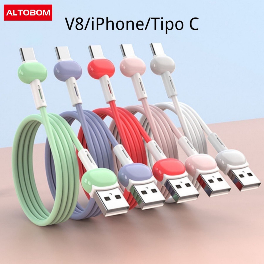 Cabo Carregador Turbo Rápido V8 / iPhone / Tipo C Dados De Carregamento para Celular Universal