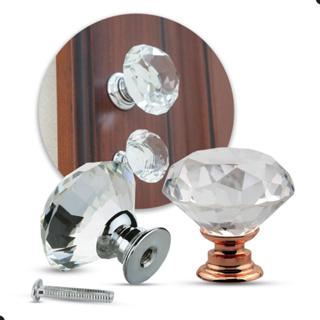Puxador De Armário/gavetas/móveis Modelo Cristal -20mm P/ 30mm M /40mm G (UNIDADE) em Oferta na Shopee