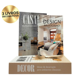 3 Livros Fake Decorativo Falso Caixa Decoração Tendência
