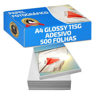 Papel Fotográfico Foto Adesivo 115g A4 Glossy À Prova D