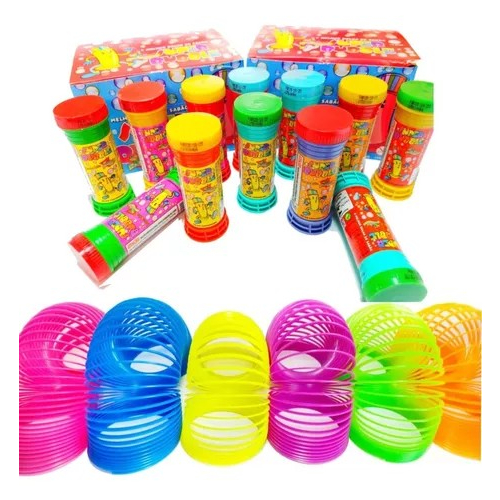 20 Bolha De Sabão + 20 Mola Maluca Neon Para Kit Festa Lembrancinha Aniversario Prenda Quermesse em Oferta na Shopee
