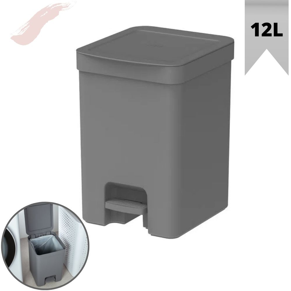 Lixeira Com Pedal Trium 12 Litros Lixeira para Cozinha Escritório Banheiro Lixo Orgânico ou Seletivo