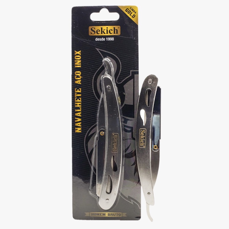 Navalhete Barbear Aco Inox, Sekich