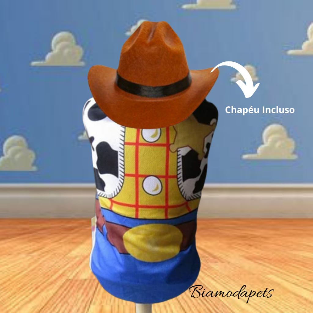 Roupa Pet Fantasia woody caubói para cães e gatos , cosplay, Toy Story, Halloween, de caubói vaqueiro Velho Oeste