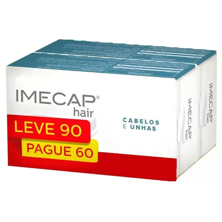 IMECAP HAIR CAPS KIT LEVE 90 PAGUE 60 CAPS