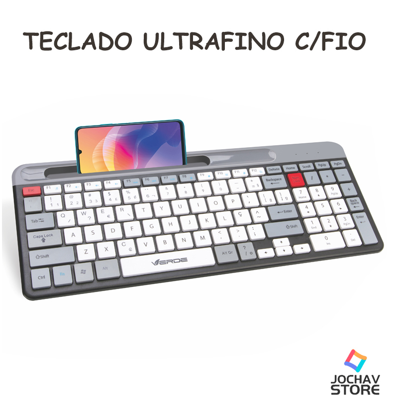 Mini Leve E Portatil Chave Quadrada Teclado Ultrafino Silencio Com Fio USB Com Suporte Keyboard XZJP09