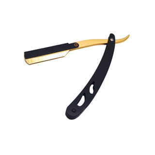 Navalhete de Ferro Cor Preta e Dourado para Fazer Barba