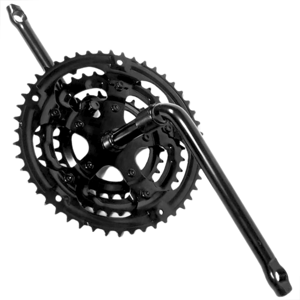 Kit Pedivela Monobloco Aro 26 Coroa Catraca Corrente Pedal 24 26 Transmissão Bike