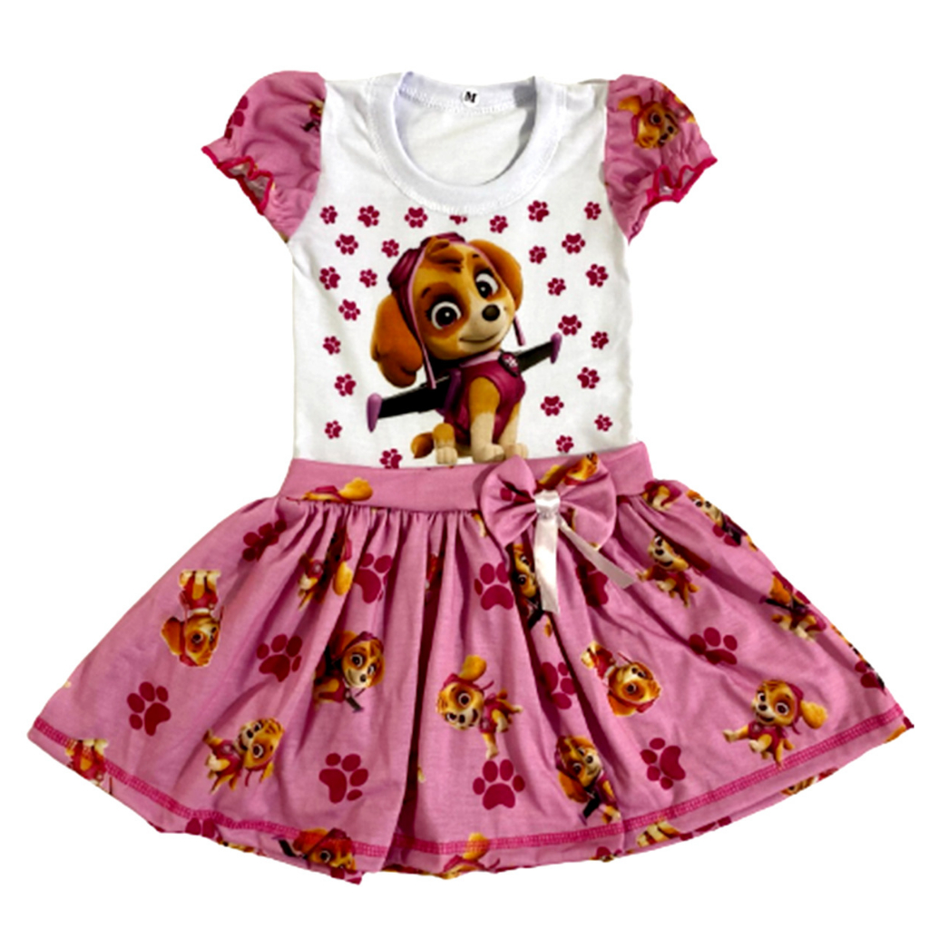 Vestido infantil temático personagem menina Bebê menina em Oferta na Shopee