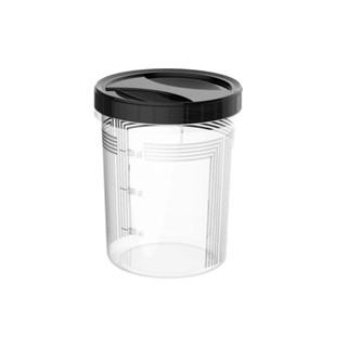 Pote de Plástico Com Rosca 2 Litros Tampa Preta