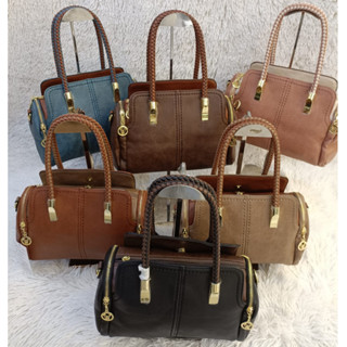 Bolsa Feminina Baú Alça de Mão e Transversal Couro Sintético 3002