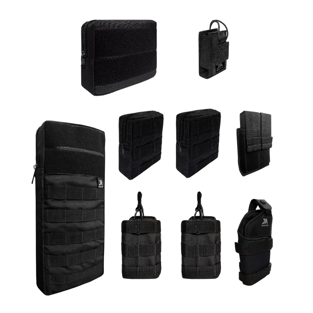 Kit De 9 Acessórios Modulares + Bandoleira Ja Rio Militar