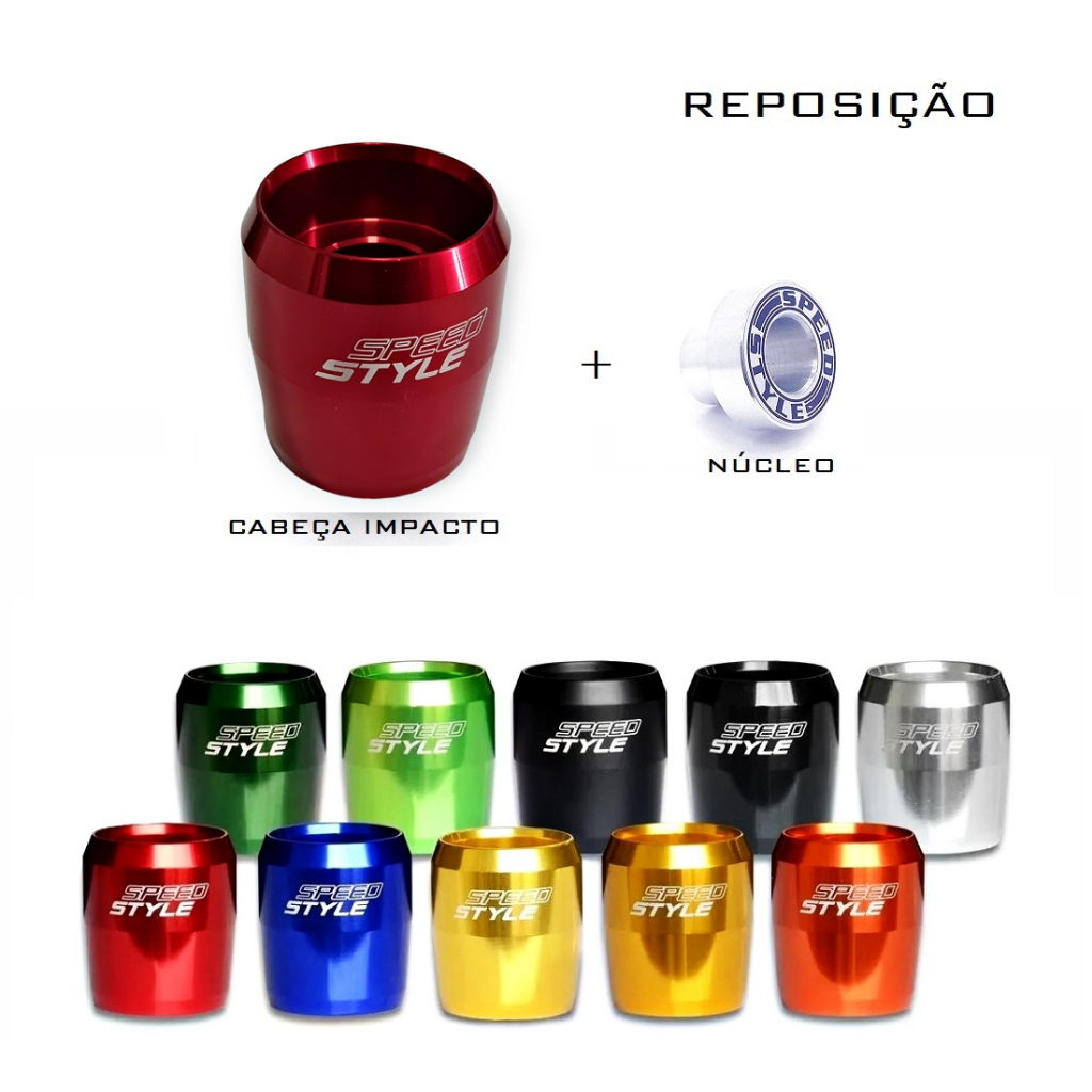 1 Kit REFIL Cabeça Impacto e Núcleo Slider Speed Style Reposição