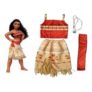 Fantasia Moana Infantil + Colar