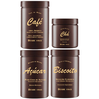 Pote para Mantimentos de Plástico Mokaccino Café Açúcar Biscoito