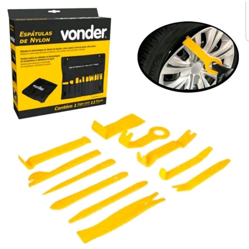 Jogo espatula de nylon automotiva, eletrônicos kit com 11pecas ou 5pecas ou 4pecas Vonder