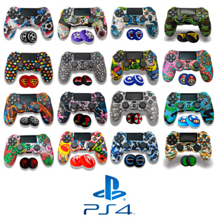 Capa PS4 + PAR DE GRIP de Silicone Especial para Controle  Case Proteção Dualshock Playstation Estampada em Oferta na Shopee