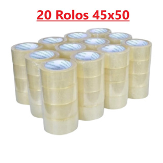 Kit 20 Rolos de fita 45x50 Metros Transparente Direto da Fabrica em Oferta na Shopee