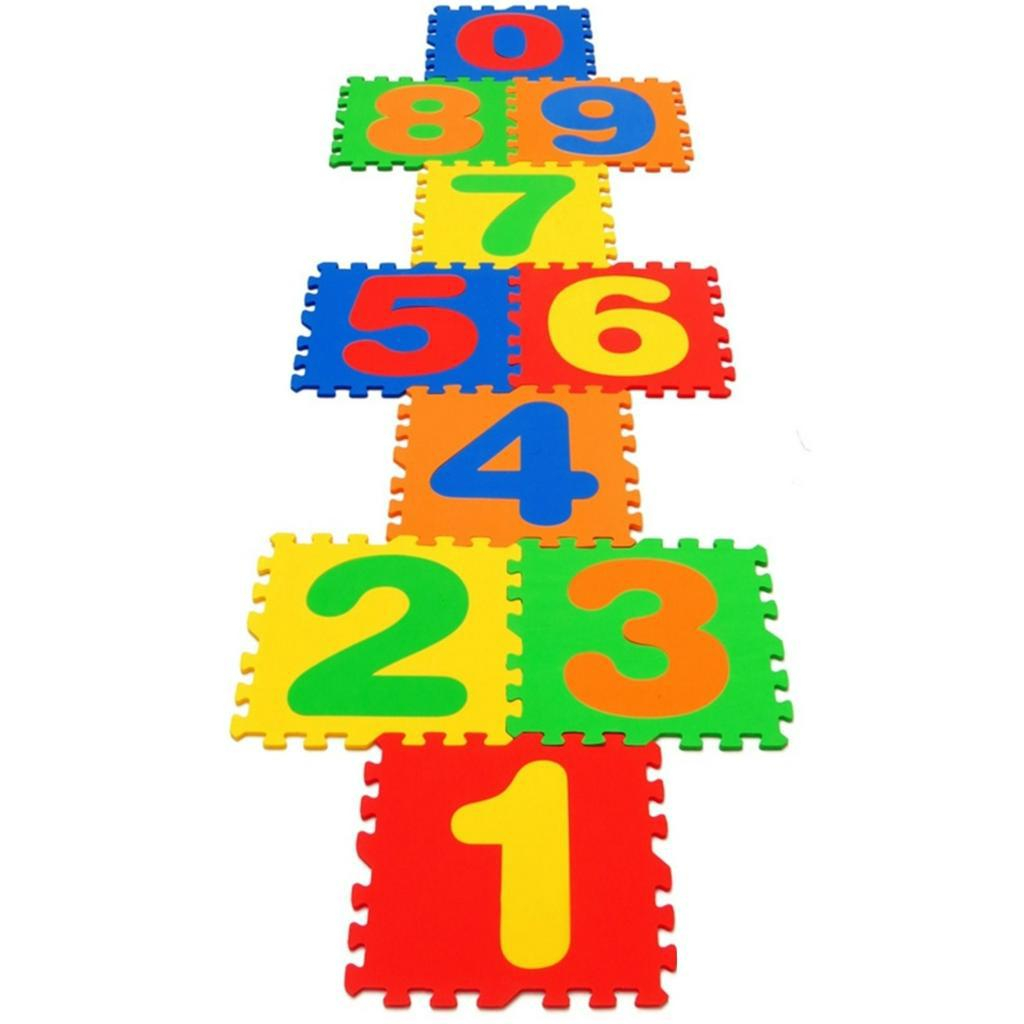 10pcs Tatame Amarelinha tapete eva educativo numerais crianças jogar brinquedo jogo tapetes 29cm X 29cm quebra cabeça