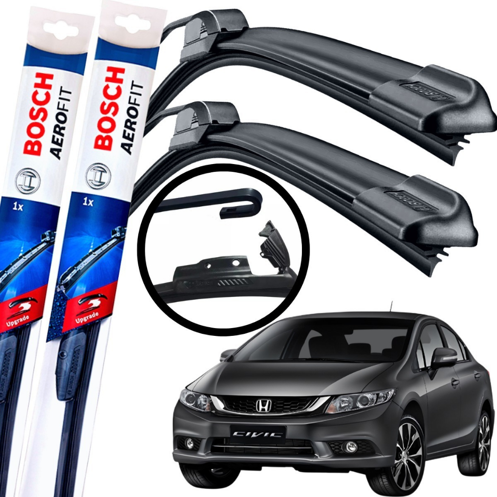 Palheta Limpador Parabrisa Bosch Honda Civic 2012 A 2016 em Oferta na Shopee