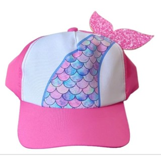 Boné Sereia 3D infantil para meninas