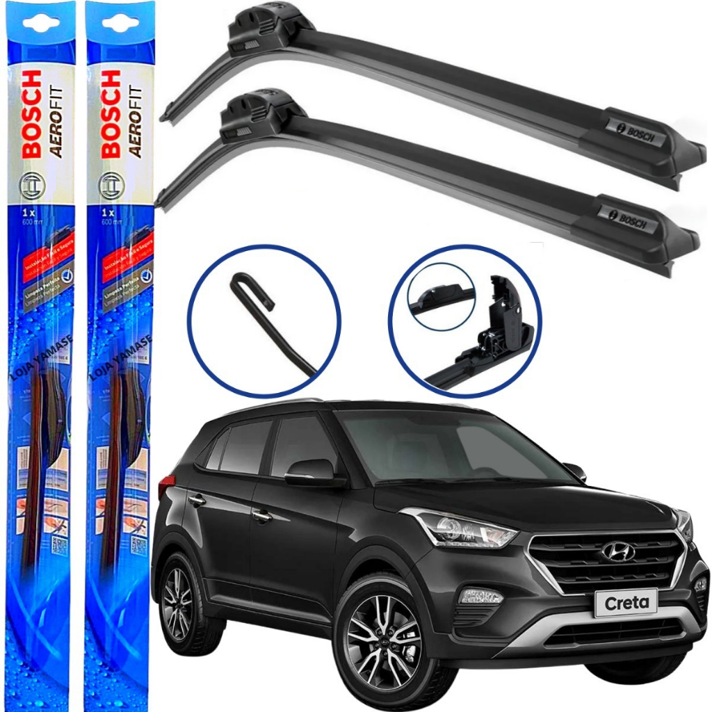 Limpador Parabrisa Palheta Hyundai Creta 2019 2020 2021 2022 em Oferta na Shopee