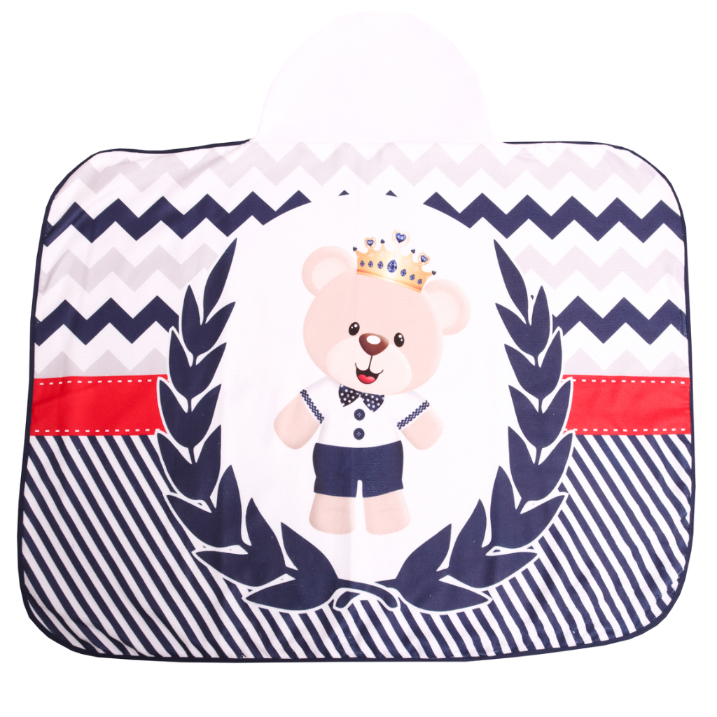 Toalha Fralda Soft Com Capuz Enxoval para Bebê Recém Nascido Malha Algodão Sublimada