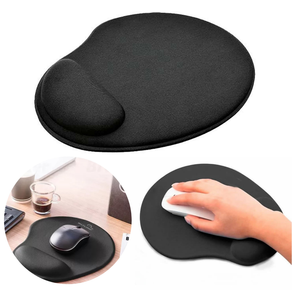 Mouse Pad Ergonômico Apoio Em Gel Confortável Home Office Multilaser