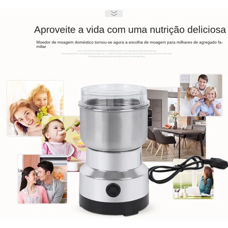 Moedor de cafe eletrico ,moinho de geaos de aco inoxidavel,moinho de farinha domestica