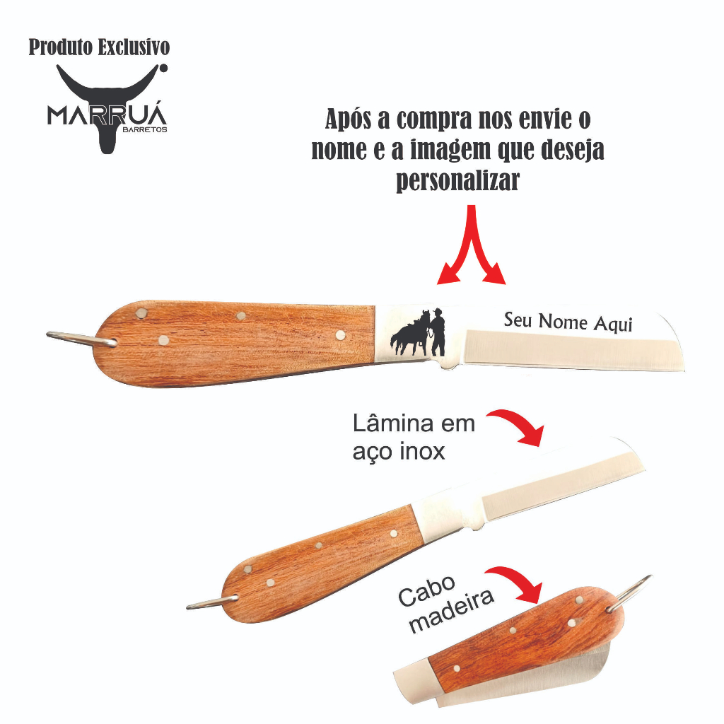 Canivete De Inox Modelo Pica Fumo Personalizado a Laser em Oferta na Shopee