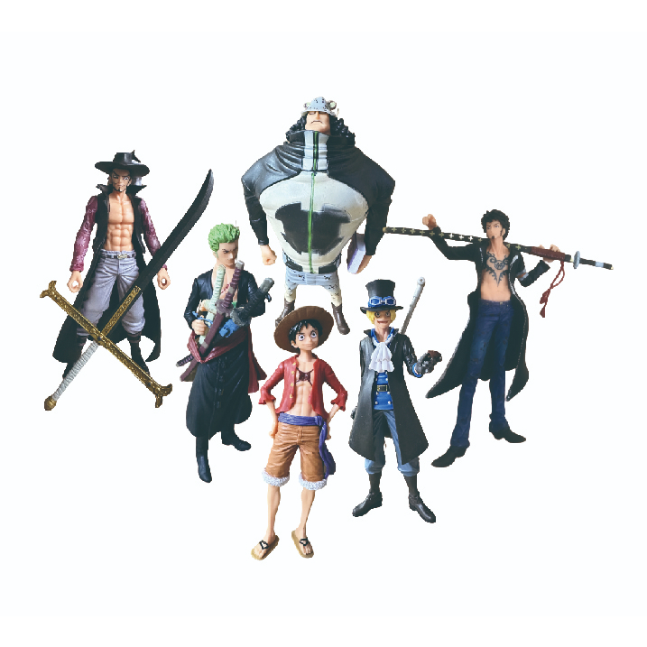 Boneco One Piece Boneco Luffy Roronoa Zoro Ace Dracule Mihawk Bartholomew Kuma Com Acessórios 18 cm Boneco Action Figure
