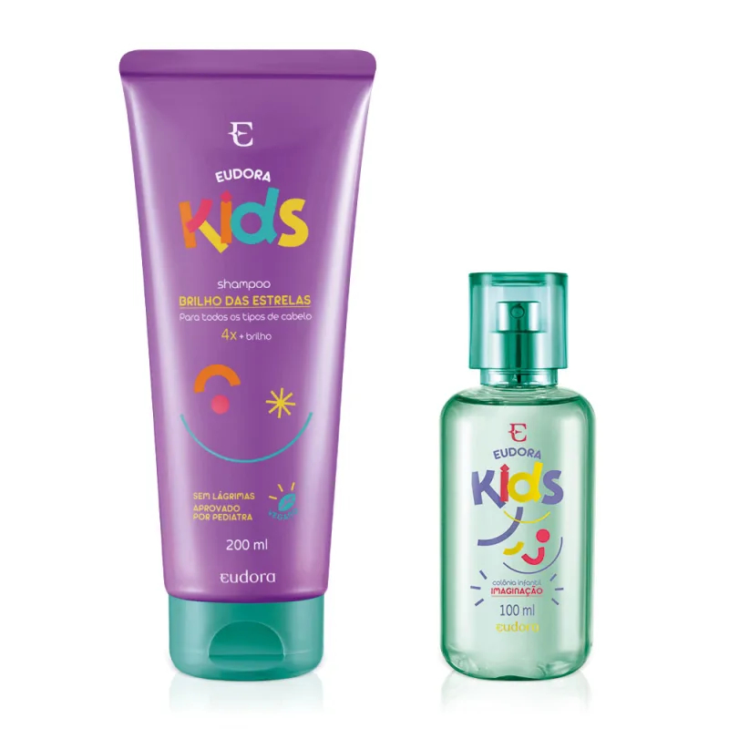 Combo Eudora Kids Imaginação: Colônia Infantil 100ml + Shampoo 200ml