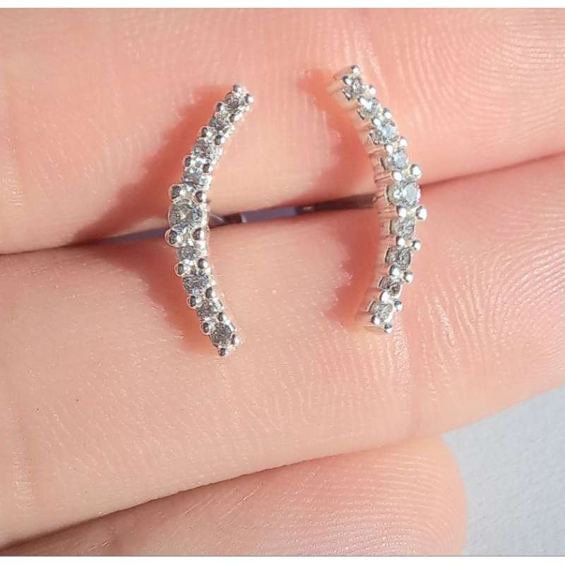 Piercing Cluster cravejado com zircônia Prata 925 conch,Helix Cod:1812P