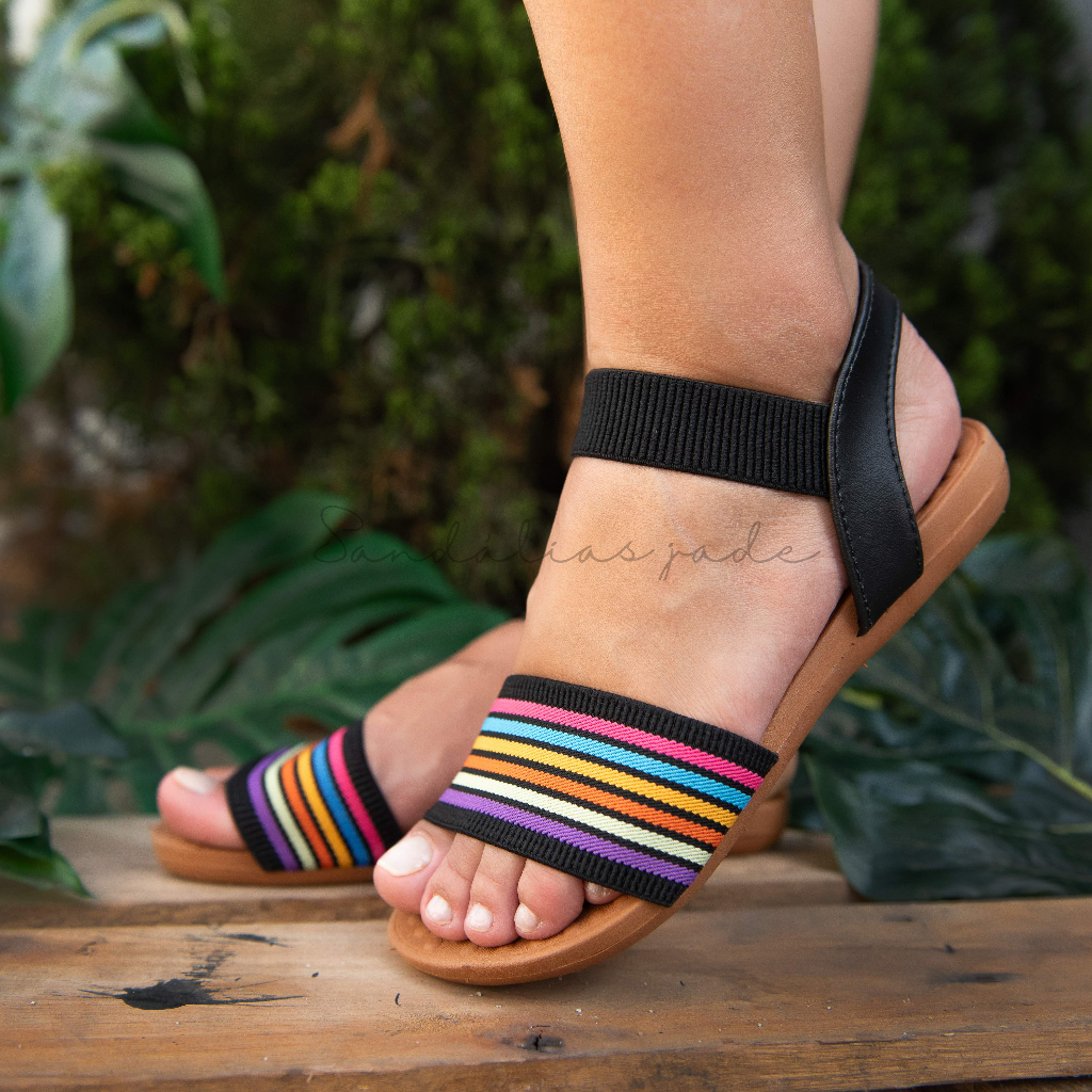 Sandália Ortopédica Feminino Leve Macia Elástico