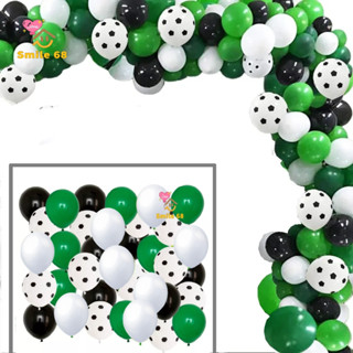Kit 160 Balões Festa Bola De futebol - 150 Unid Bexiga 9" Verde Bandeira/7 "Preto/7"Branco +10 Unid Balão Bola futebol 9 Pol