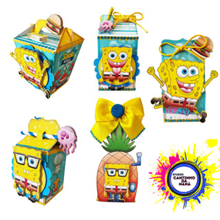 Kit festa caixnhas Bob Esponja personalizados Aniversário
