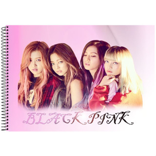 Caderno de Desenho com 96 Folhas Black Pink