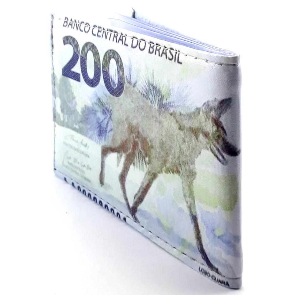 Carteira porta documentos notas de dinheiro cnh cartões estampa de cédulas em Oferta na Shopee