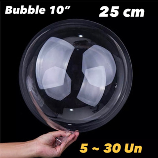 KIT Bubble Balão Transparente Bobo 10" 25 Cm em Oferta na Shopee