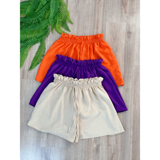 Short Feminino Tecido Duna Elástico Lastex Cintinho Confortável Verão