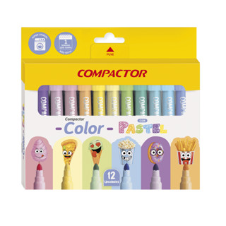Compactor Color 12 Cores Pastel
