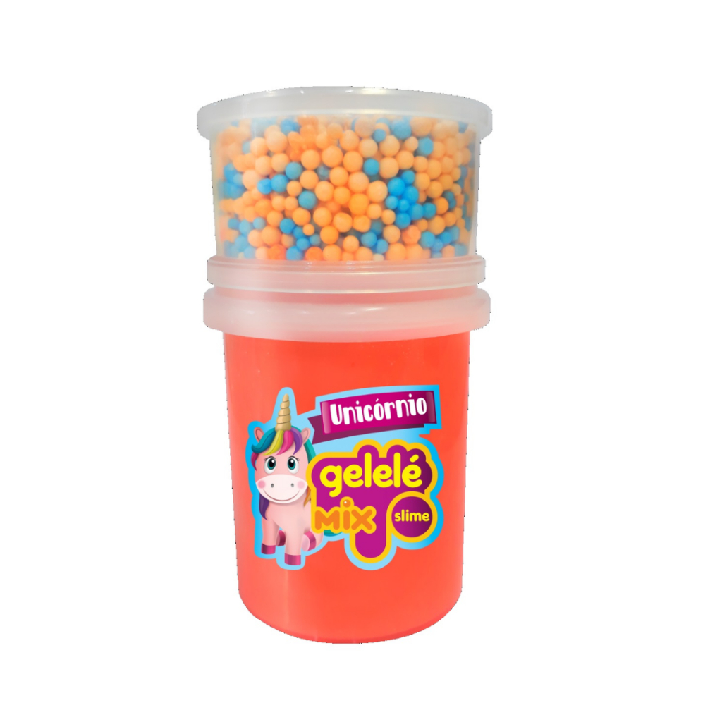 Slime Unicornio Mix Gelelé  153g Com Surpresa E Bolinhas em Oferta na Shopee