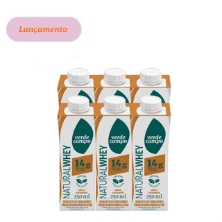 Shake Natural Whey Verde Campo Caramelo 14G - Pack C/6 Und.